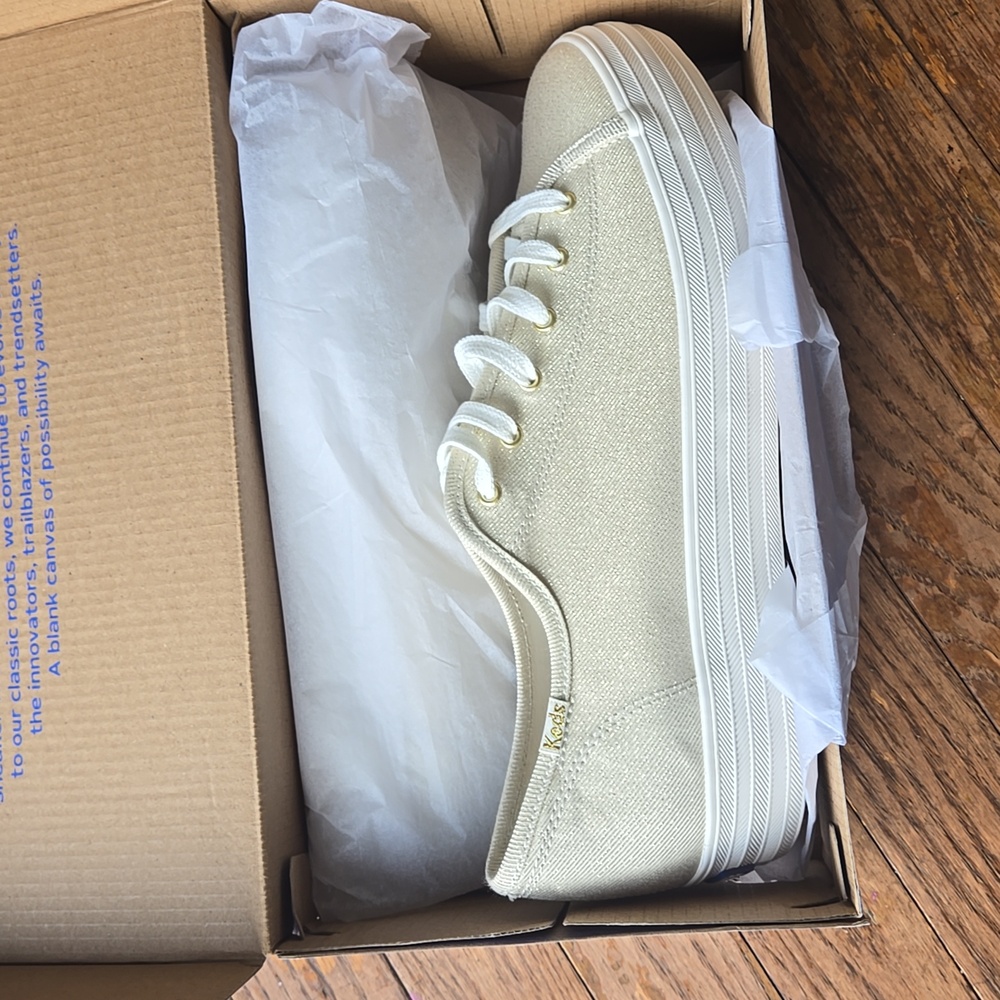 Keds Triple Kick Metallic Lace Up BNIB